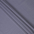 Navy Blue and White Striped Cotton Shirting Fabric, 150 Cms Width, Made in India-D26149