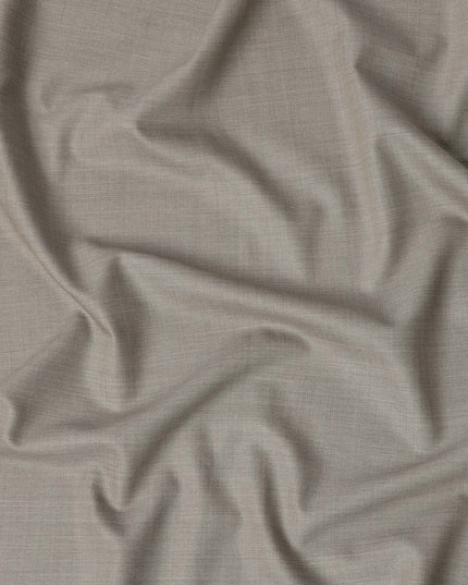 Beige Premium Super 160’s English Wool & Cashmere Suiting Fabric, Width 150 Cms, 3.50 Mtrs, Made in United Kingdom-D26552