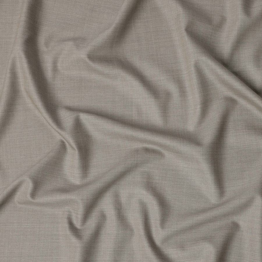 Beige Premium Super 160’s English Wool & Cashmere Suiting Fabric, Width 150 Cms, 3.50 Mtrs, Made in United Kingdom-D26552