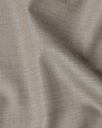 Beige Premium Super 160’s English Wool & Cashmere Suiting Fabric, Width 150 Cms, 3.50 Mtrs, Made in United Kingdom-D26552