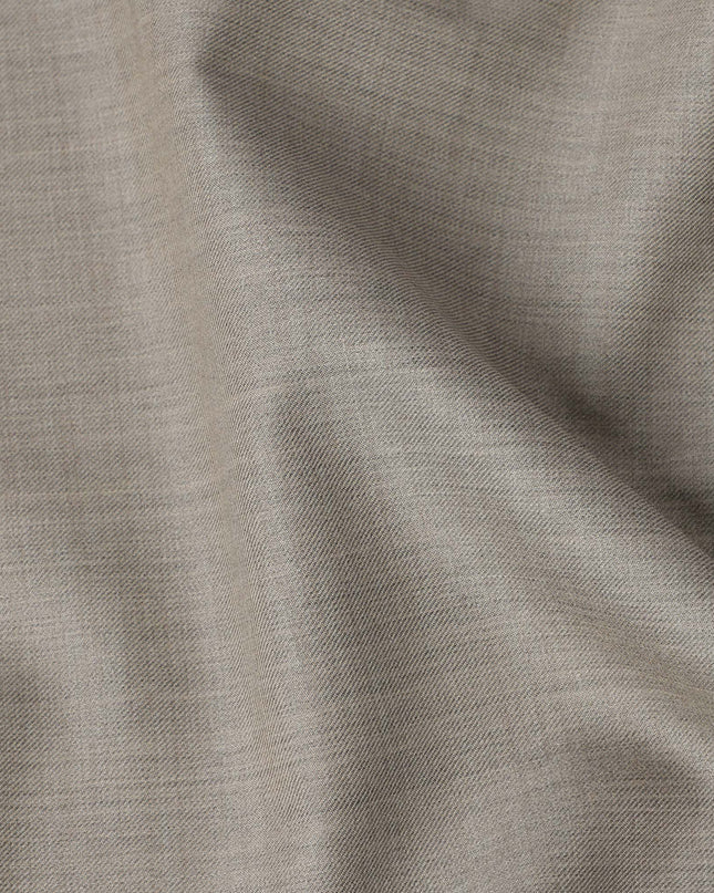 Beige Premium Super 160’s English Wool & Cashmere Suiting Fabric, Width 150 Cms, 3.50 Mtrs, Made in United Kingdom-D26552