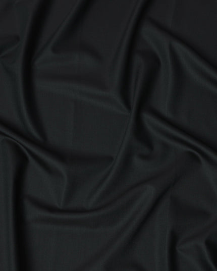 Black Premium Super 160’s English Wool & Cashmere Suiting Fabric, Width 150 Cms, 3.75 Mtrs, Made in United Kingdom-D26565