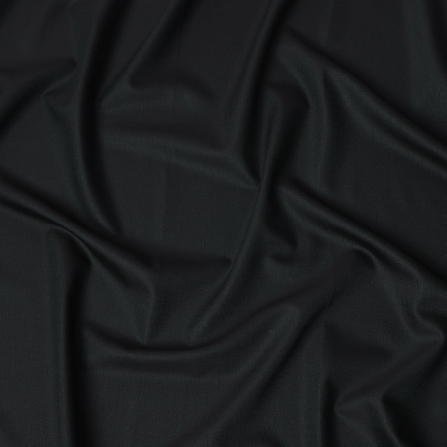 Black Premium Super 160’s English Wool & Cashmere Suiting Fabric, Width 150 Cms, 3.75 Mtrs, Made in United Kingdom-D26565