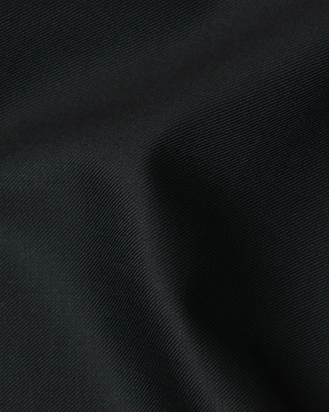 Black Premium Super 160’s English Wool & Cashmere Suiting Fabric, Width 150 Cms, 3.75 Mtrs, Made in United Kingdom-D26565