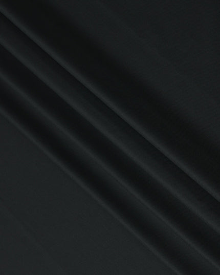 Black Premium Super 160’s English Wool & Cashmere Suiting Fabric, Width 150 Cms, 3.75 Mtrs, Made in United Kingdom-D26565