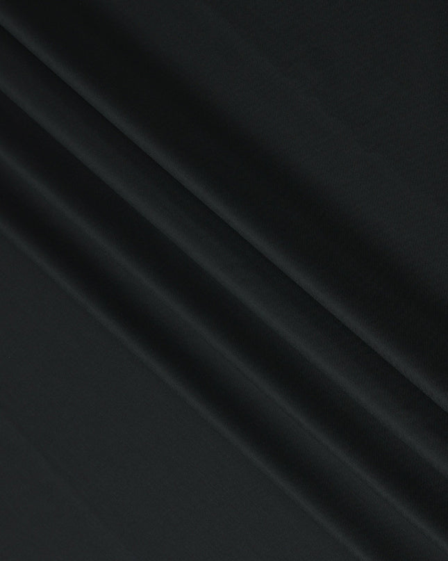 Black Premium Super 160’s English Wool & Cashmere Suiting Fabric, Width 150 Cms, 3.75 Mtrs, Made in United Kingdom-D26565