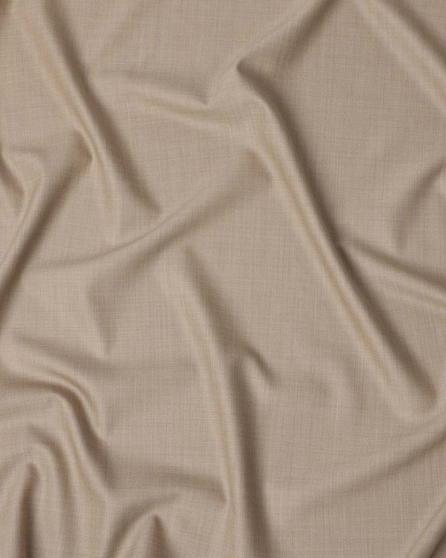 Light Sand Beige Premium Super 160’s English Wool & Cashmere Suiting Fabric, Width 150 Cms, 3.75 Mtrs, Made in United Kingdom-D26553