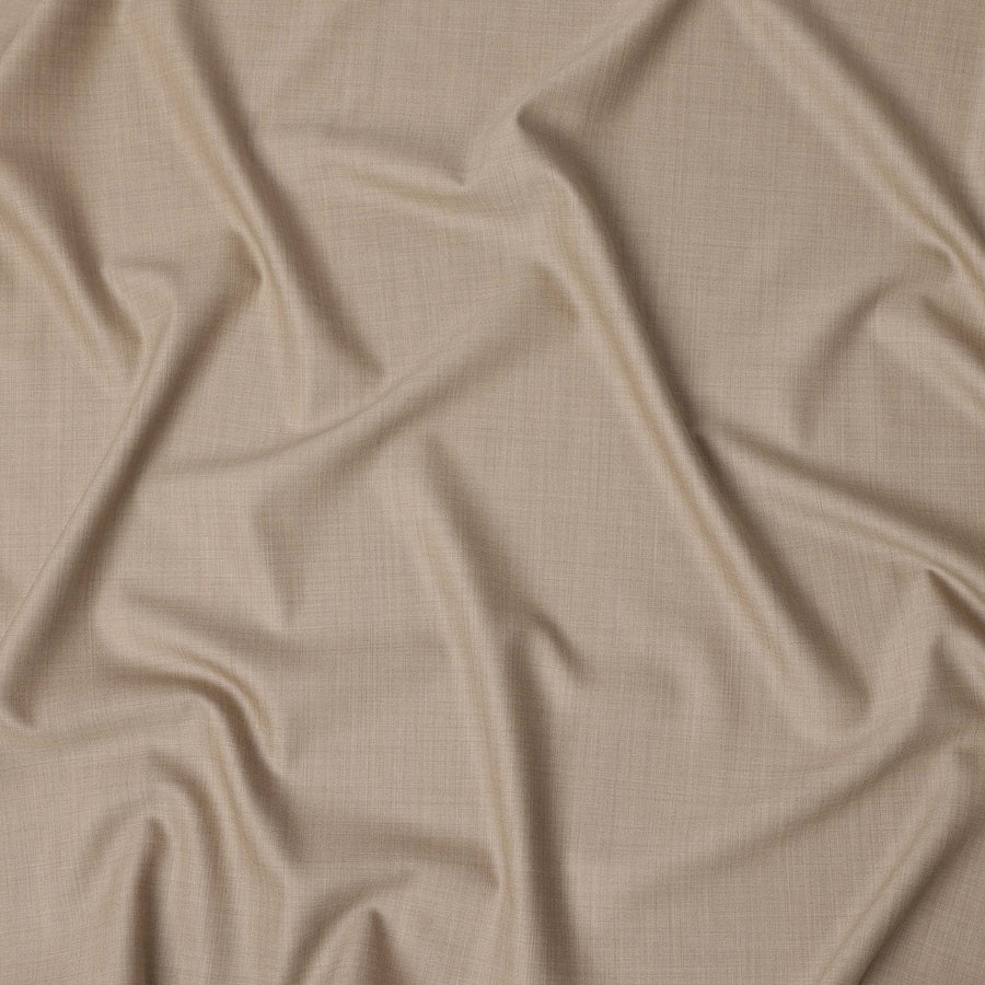 Light Sand Beige Premium Super 160’s English Wool & Cashmere Suiting Fabric, Width 150 Cms, 3.75 Mtrs, Made in United Kingdom-D26553