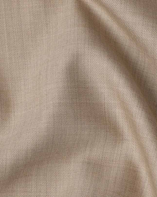 Light Sand Beige Premium Super 160’s English Wool & Cashmere Suiting Fabric, Width 150 Cms, 3.75 Mtrs, Made in United Kingdom-D26553
