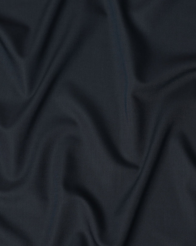 Dark Navy Premium Super 160’s English Wool & Cashmere Suiting Fabric, Width 150 Cms, 3.75 Mtrs, Made in United Kingdom-D26564