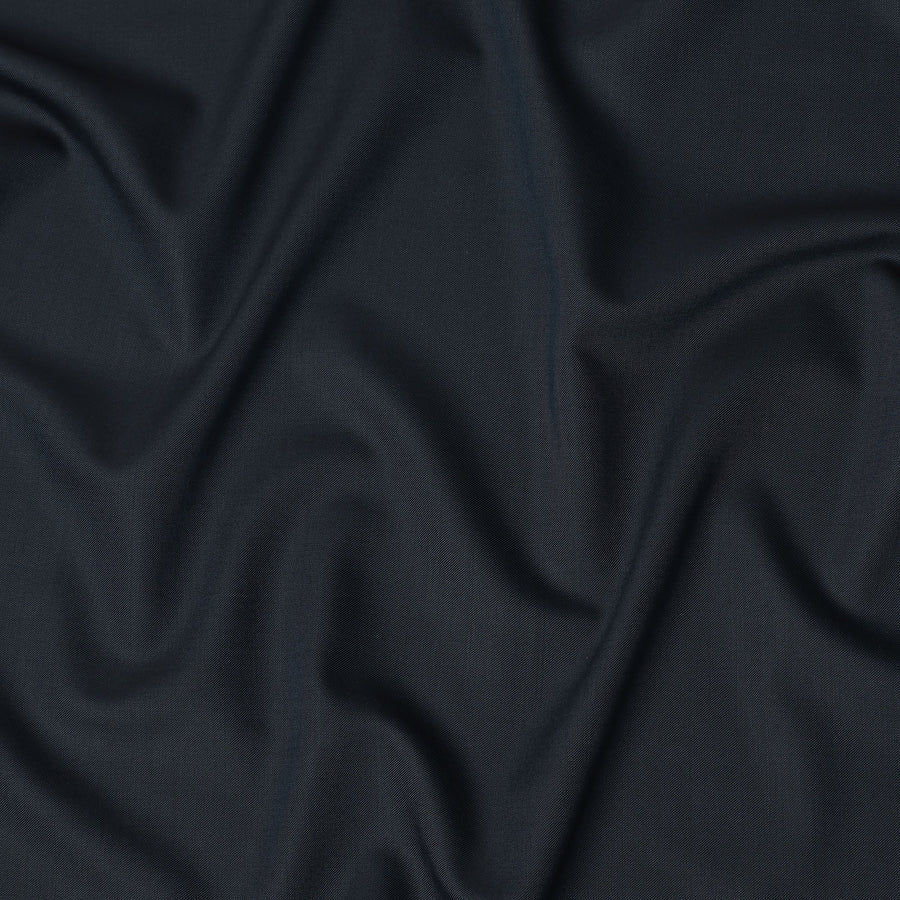 Dark Navy Premium Super 160’s English Wool & Cashmere Suiting Fabric, Width 150 Cms, 3.75 Mtrs, Made in United Kingdom-D26564