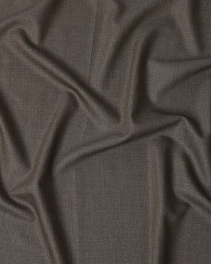 Soft Taupe Brown Premium Super 160’s English Wool & Cashmere Suiting Fabric, Width 150 Cms, 3.50 Mtrs, Made in United Kingdom-D26554