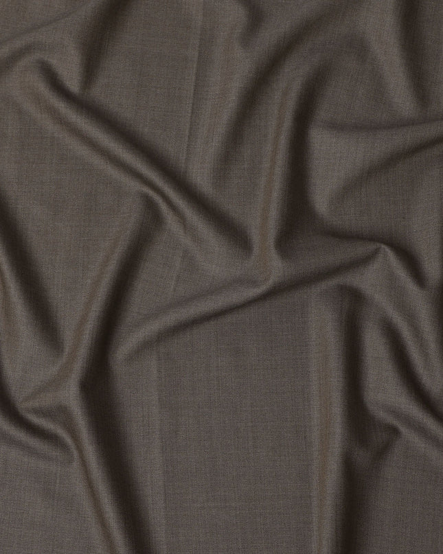 Soft Taupe Brown Premium Super 160’s English Wool & Cashmere Suiting Fabric, Width 150 Cms, 3.50 Mtrs, Made in United Kingdom-D26554