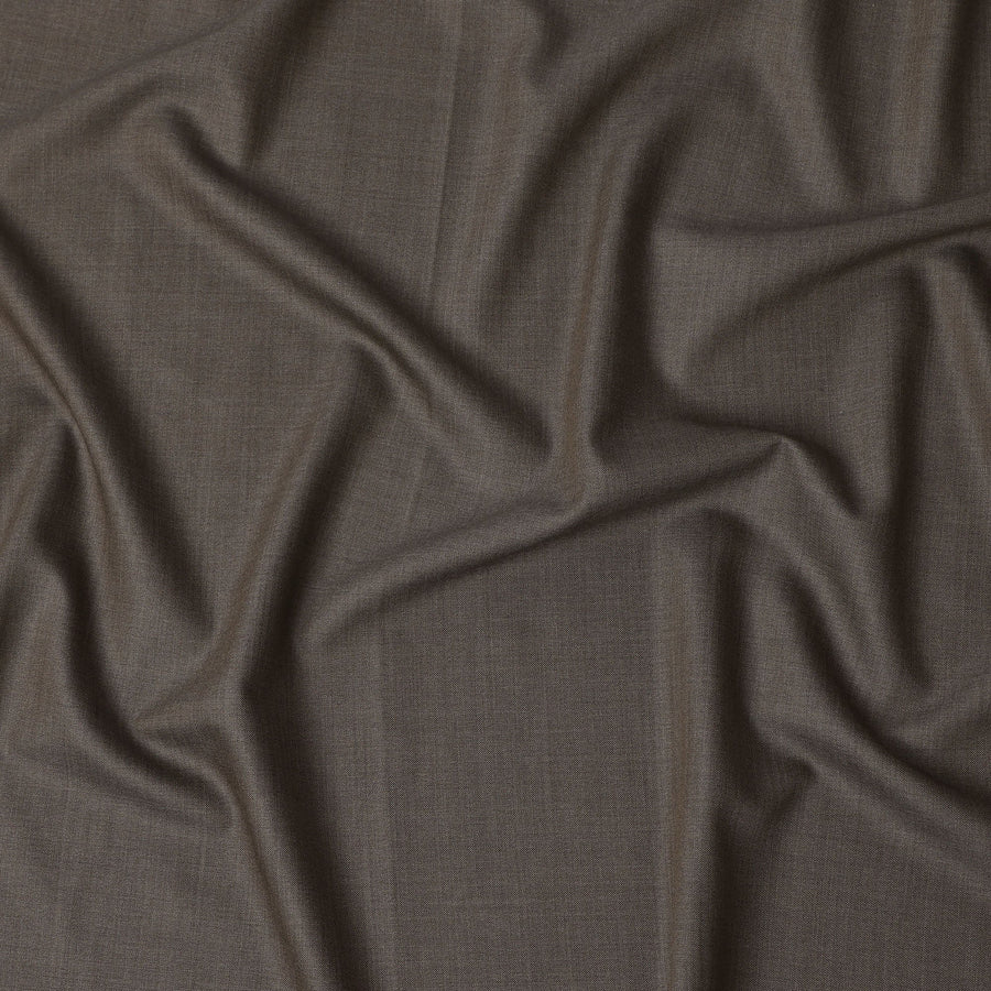 Soft Taupe Brown Premium Super 160’s English Wool & Cashmere Suiting Fabric, Width 150 Cms, 3.50 Mtrs, Made in United Kingdom-D26554