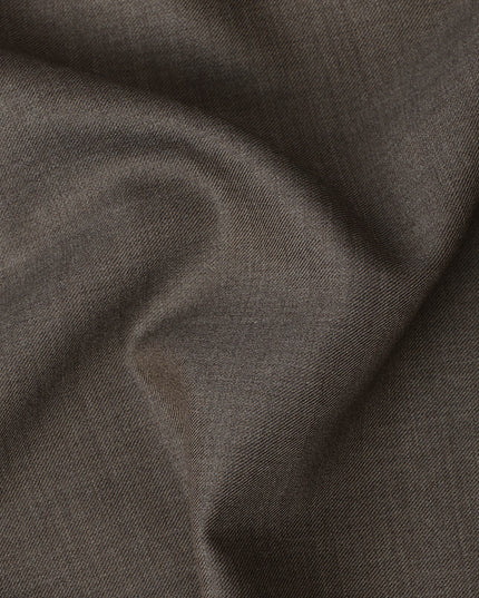 Soft Taupe Brown Premium Super 160’s English Wool & Cashmere Suiting Fabric, Width 150 Cms, 3.50 Mtrs, Made in United Kingdom-D26554