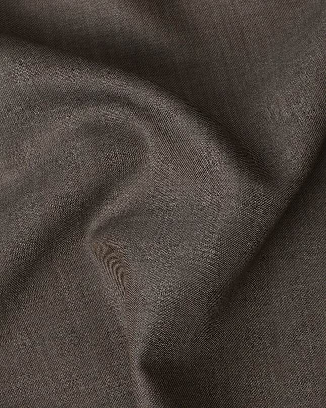 Soft Taupe Brown Premium Super 160’s English Wool & Cashmere Suiting Fabric, Width 150 Cms, 3.50 Mtrs, Made in United Kingdom-D26554