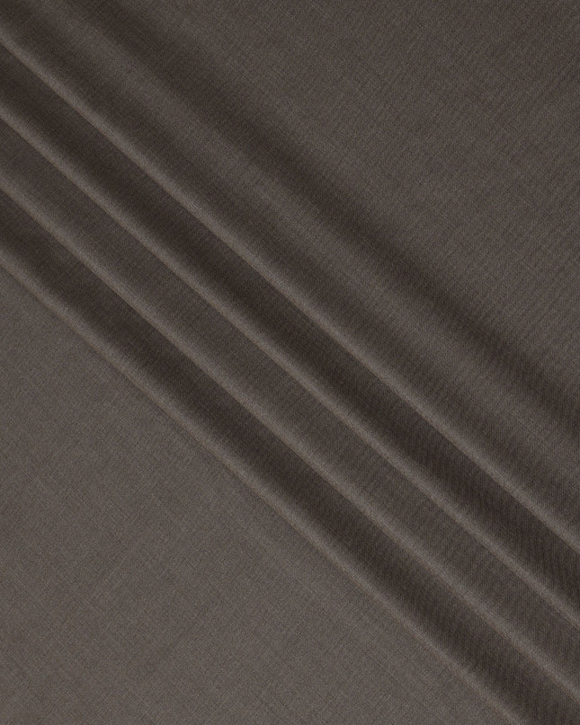 Soft Taupe Brown Premium Super 160’s English Wool & Cashmere Suiting Fabric, Width 150 Cms, 3.50 Mtrs, Made in United Kingdom-D26554