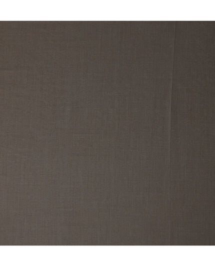 Soft Taupe Brown Premium Super 160’s English Wool & Cashmere Suiting Fabric, Width 150 Cms, 3.50 Mtrs, Made in United Kingdom-D26554