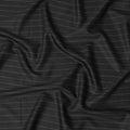 Black Pinstripe Premium Super 130’s English Wool & Cashmere Suiting Fabric, 150 cm Width, 3.75 Mtrs Cut, Made in UK-D26752