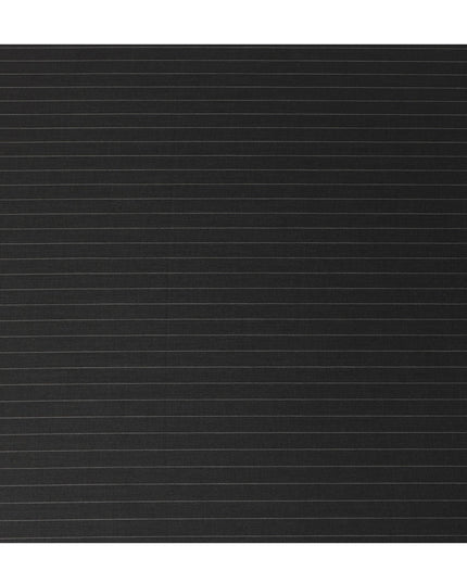 Black Pinstripe Premium Super 130’s English Wool & Cashmere Suiting Fabric, 150 cm Width, 3.75 Mtrs Cut, Made in UK-D26752