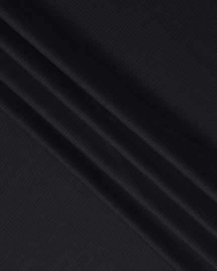 Dark Blue Pinstripe Premium Super 130’s English All Wool Suiting Fabric, 150 cm Width, 4.00 Mtrs Cut, Made in UK-D26756