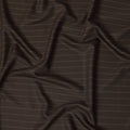 Dark Brown Pinstripe Premium Super 130’s English Wool & Cashmere Suiting Fabric, 150 cm Width, 3.75 Mtrs Cut, Made in UK-D26754