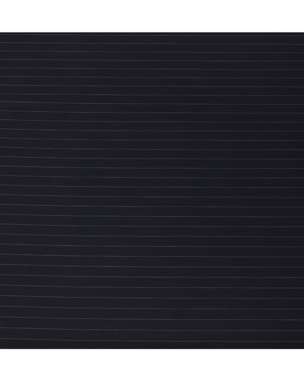 Navy Pinstripe Premium Super 130’s English Wool & Cashmere Suiting Fabric, 150 cm Width, 3.75 Mtrs Cut, Made in UK-D26751