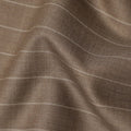 Brown Pinstripe Premium Super 130’s English Wool & Cashmere Suiting Fabric, 150 cm Width, 3.75 Mtrs Cut, Made in UK-D26753