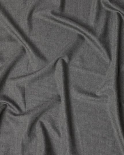 Grey Premium Super 180’s English Wool & Cashmere Suiting Fabric, Width 150 Cms, 3.50 Mtrs, Made in United Kingdom-D26557