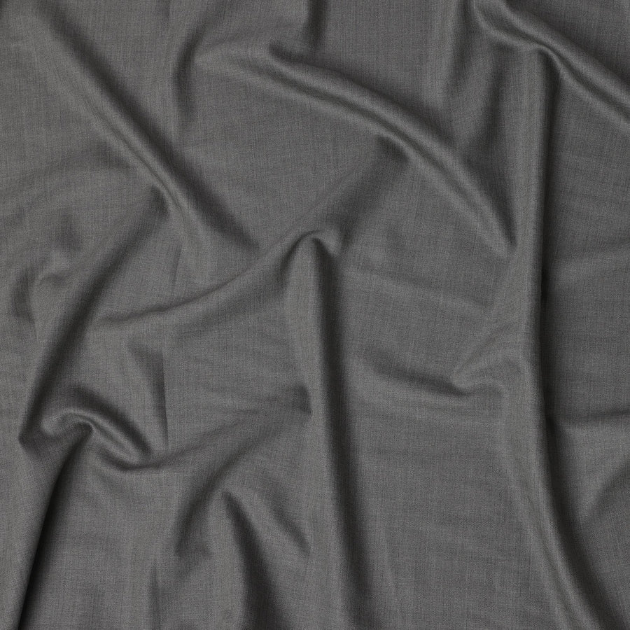 Grey Premium Super 180’s English Wool & Cashmere Suiting Fabric, Width 150 Cms, 3.50 Mtrs, Made in United Kingdom-D26557