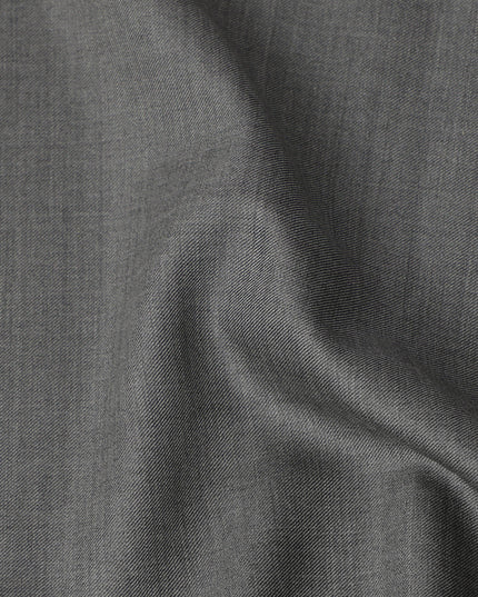 Grey Premium Super 180’s English Wool & Cashmere Suiting Fabric, Width 150 Cms, 3.50 Mtrs, Made in United Kingdom-D26557