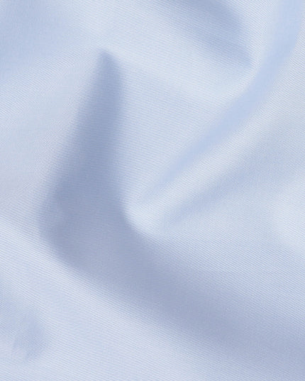 Light Sky Blue Solid Premium 100% Italian Cotton Shirting Fabric, Smooth Plain Weave Design, 150 cms Width, 2.0 Mtrs Cut, Origin Italy-D26611