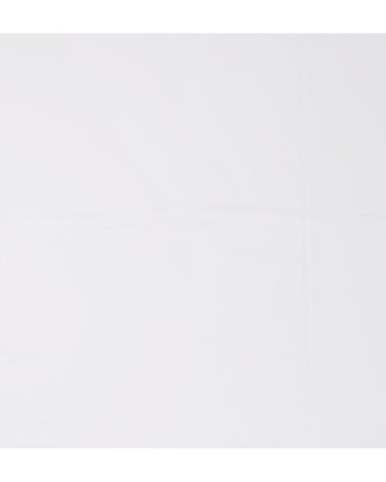 White Solid Premium 100% Italian Cotton Shirting Fabric, Smooth Plain Weave Design, 150 cms Width, 2.0 Mtrs Cut, Origin Italy-D26618