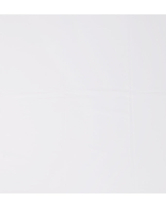 White Solid Premium 100% Italian Cotton Shirting Fabric, Smooth Plain Weave Design, 150 cms Width, 2.0 Mtrs Cut, Origin Italy-D26618