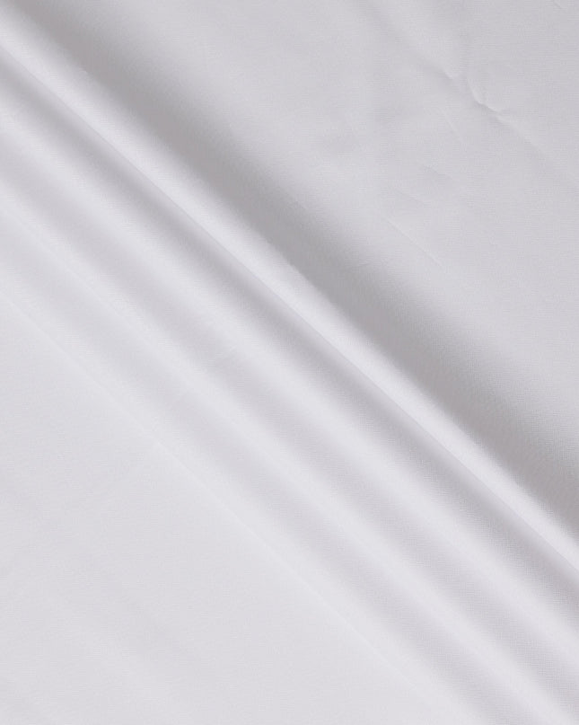 White Oxford Textured Premium 100% Italian Cotton Shirting Fabric, Fine Oxford Weave Design, 150 cms Width, 2.0 Mtrs Cut, Origin Italy-D26619