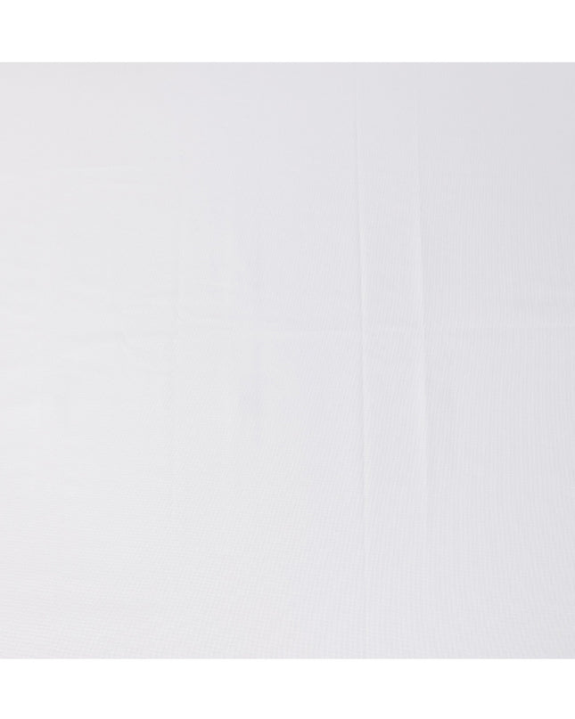 White Oxford Textured Premium 100% Italian Cotton Shirting Fabric, Fine Oxford Weave Design, 150 cms Width, 2.0 Mtrs Cut, Origin Italy-D26619