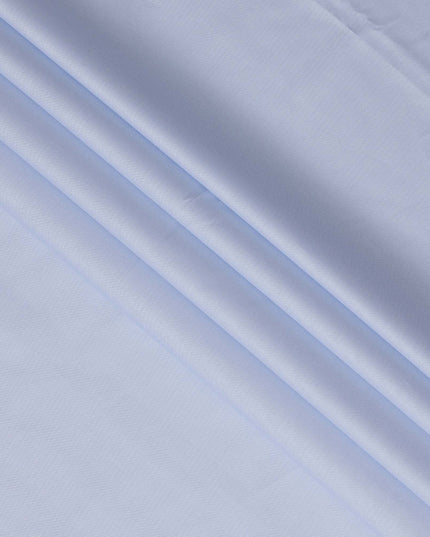 Light Blue Structured Weave Premium 100% Italian Cotton Shirting Fabric, Fine Textured Design, 150 cms Width, 2.0 Mtrs Cut, Origin Italy-D26615