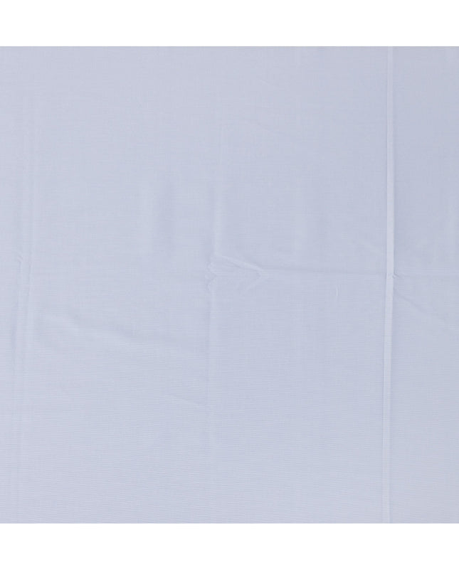 Light Blue Structured Weave Premium 100% Italian Cotton Shirting Fabric, Fine Textured Design, 150 cms Width, 2.0 Mtrs Cut, Origin Italy-D26615