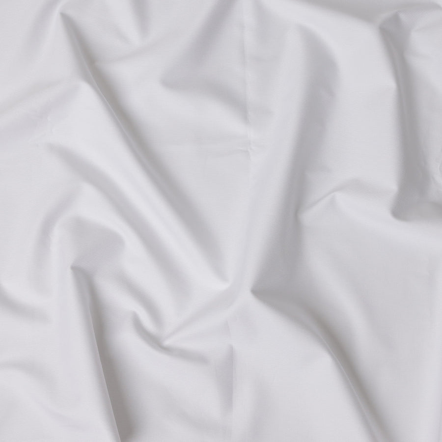 White Herringbone Twill Premium 100% Italian Cotton Shirting Fabric, Fine Herringbone Weave Design, 150 cms Width, 2.0 Mtrs Cut, Origin Italy-D26620