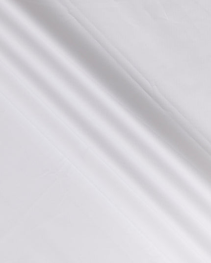 White Herringbone Twill Premium 100% Italian Cotton Shirting Fabric, Fine Herringbone Weave Design, 150 cms Width, 2.0 Mtrs Cut, Origin Italy-D26620