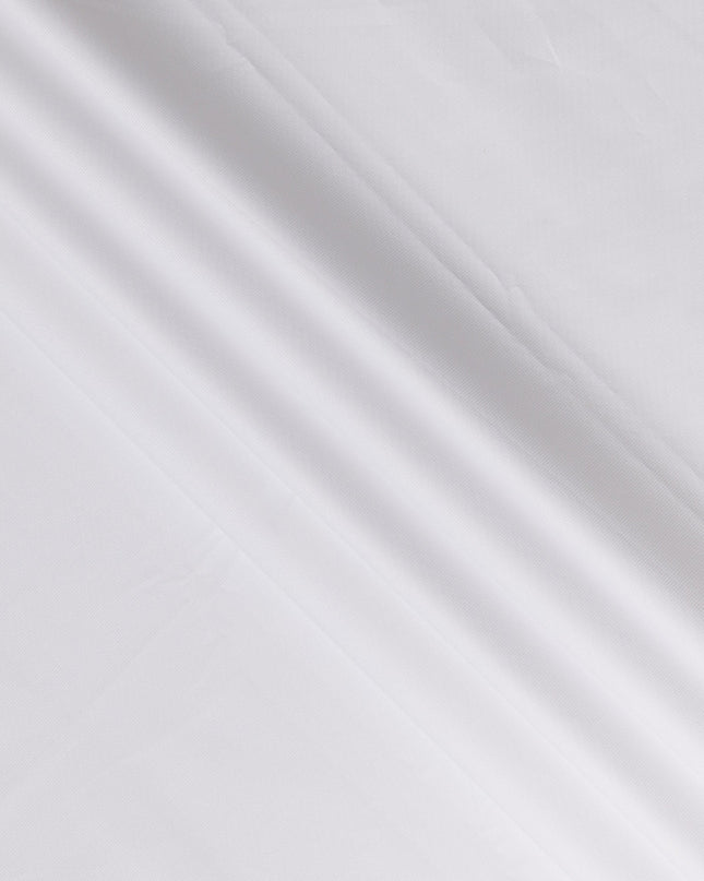 White Herringbone Twill Premium 100% Italian Cotton Shirting Fabric, Fine Herringbone Weave Design, 150 cms Width, 2.0 Mtrs Cut, Origin Italy-D26620