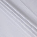 White & Light Blue Fine Striped Premium 100% Italian Cotton Shirting Fabric, Subtle Horizontal Mini Stripe Design, 150 cms Width, 2.0 Mtrs Cut, Origin Italy-D26612