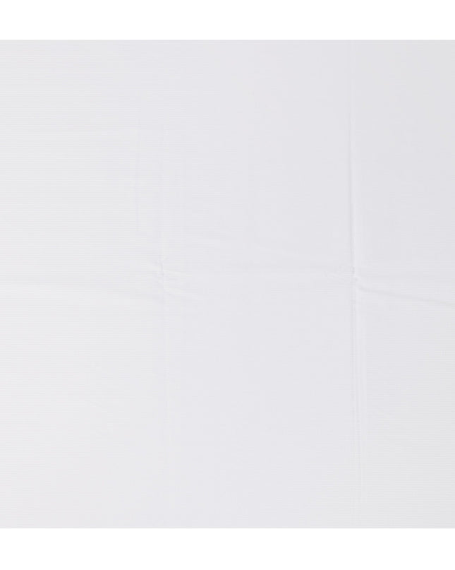 White Herringbone Textured Premium 100% Italian Cotton Shirting Fabric, Fine Woven Herringbone Design, 150 cms Width, 2.0 Mtrs Cut, Origin Italy-D26613