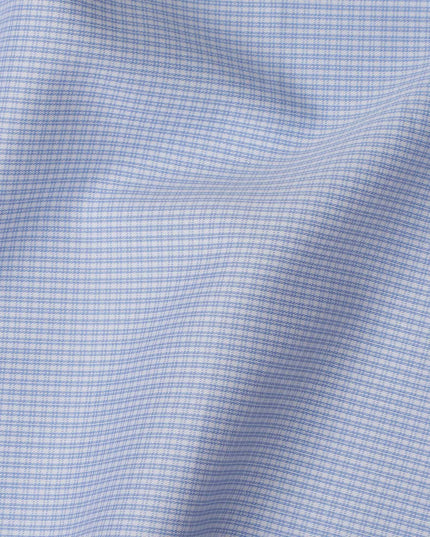 Light Blue Grey Fine Striped Weave Premium Italian 100% Cotton Shirting Fabric 2.0 Mtrs 150 Cms Width Italy-D27844