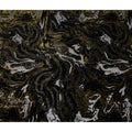 Black and Gold Metallic Abstract Printed Synthetic Burnout Chiffon Velvet Fabric 140 Cms Width China-D28183