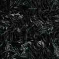 Black and Teal Metallic Abstract Printed Synthetic Burnout Chiffon Velvet Fabric 140 Cms Width China-D28182