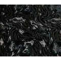 Black and Teal Metallic Abstract Printed Synthetic Burnout Chiffon Velvet Fabric 140 Cms Width China-D28182