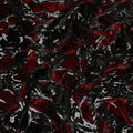 Black and Red Metallic Abstract Printed Synthetic Burnout Chiffon Velvet Fabric 140 Cms Width China-D28184