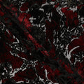 Black and Red Metallic Abstract Printed Synthetic Burnout Chiffon Velvet Fabric 140 Cms Width China-D28184