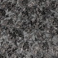 Grey and Black Floral Embossed Synthetic Blended Velvet Fabric, 140 Cms Width, Made in China-D26340